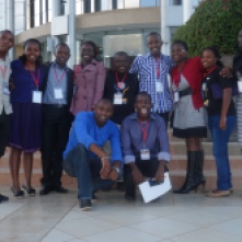 #TeamRCE group photo with outgoing Country Chair Irinah Wandera,Incoming Country Chair Richard and other Rotaractors