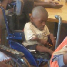 One of the kids of the Jomo Kenyatta Home for Physically Disabled